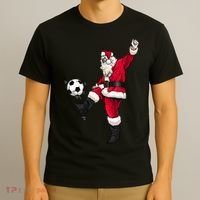 Christmas Santa Soccer Shirts Soccer Lover And Santa Lover TShirt T-Shirt thumb 3