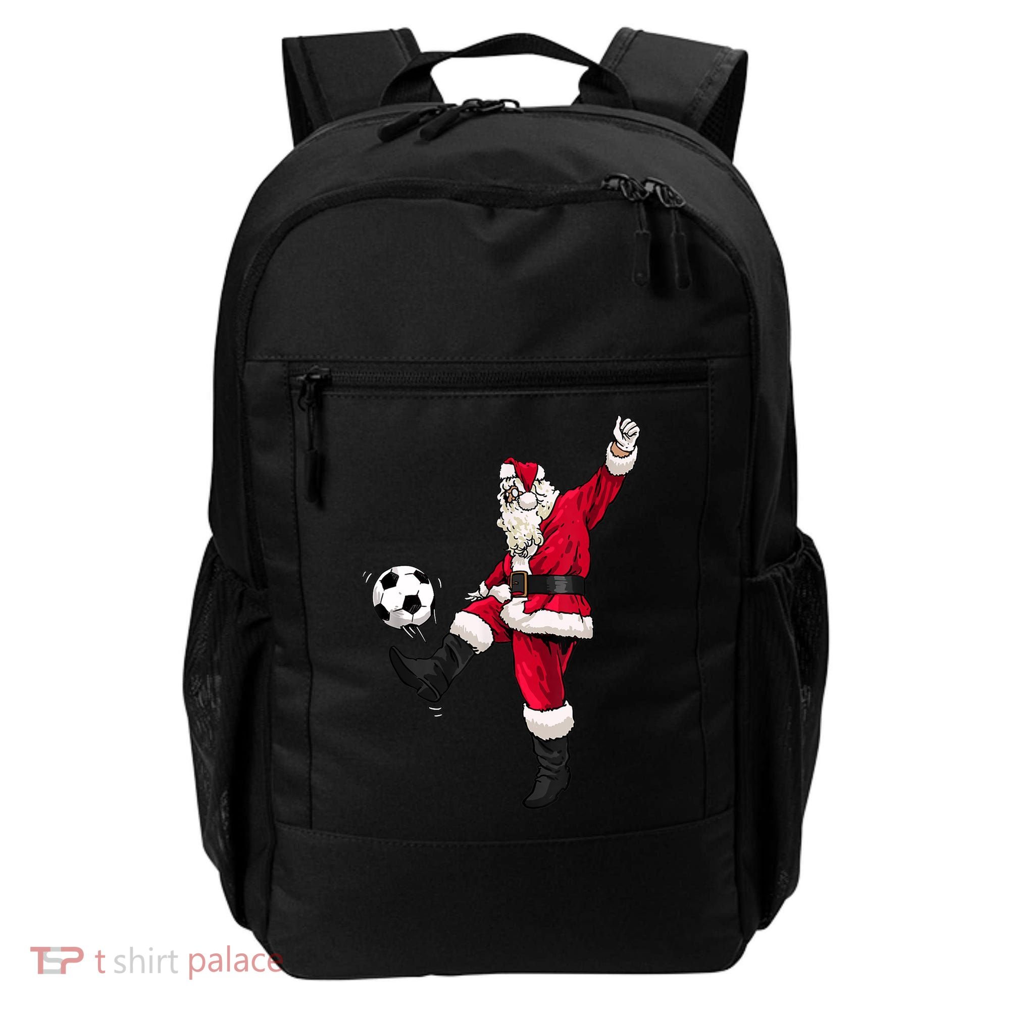 Christmas Santa Soccer Shirts Soccer Lover And Santa Lover TShirt Backpack