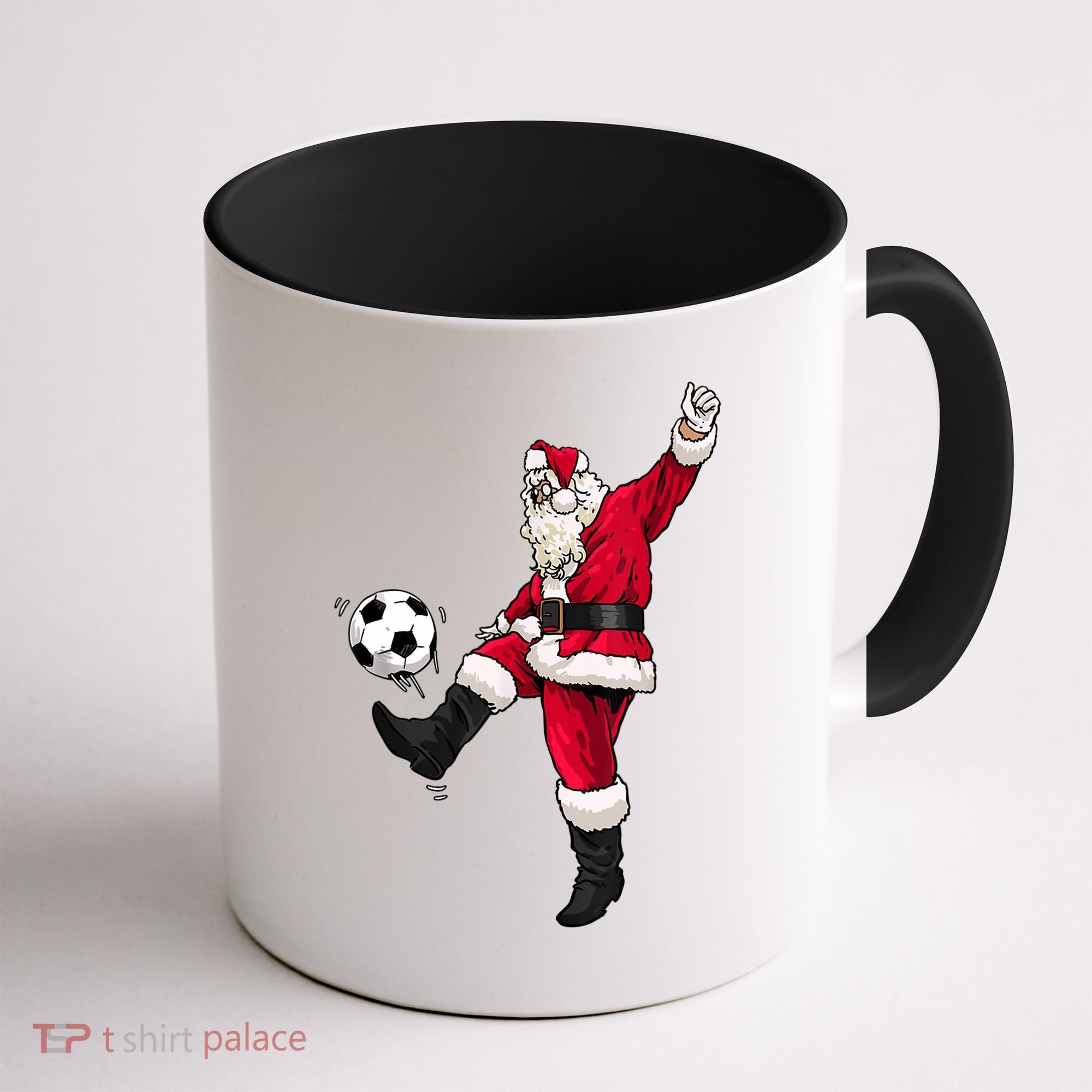 Christmas Santa Soccer Shirts Soccer Lover And Santa Lover TShirt Coffee Mug