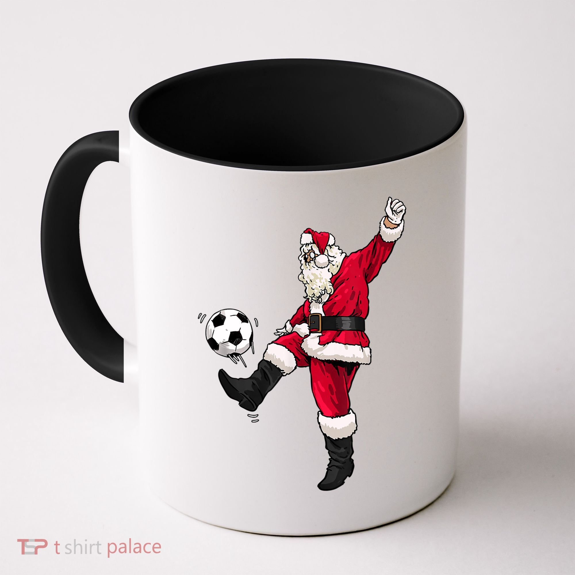 Christmas Santa Soccer Shirts Soccer Lover And Santa Lover TShirt Coffee Mug