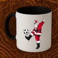 Christmas Santa Soccer Shirts Soccer Lover And Santa Lover TShirt Coffee Mug thumb 2