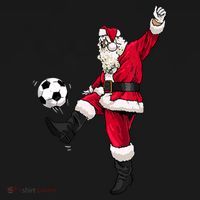 Christmas Santa Soccer Shirts Soccer Lover And Santa Lover TShirt Coaster thumb 2