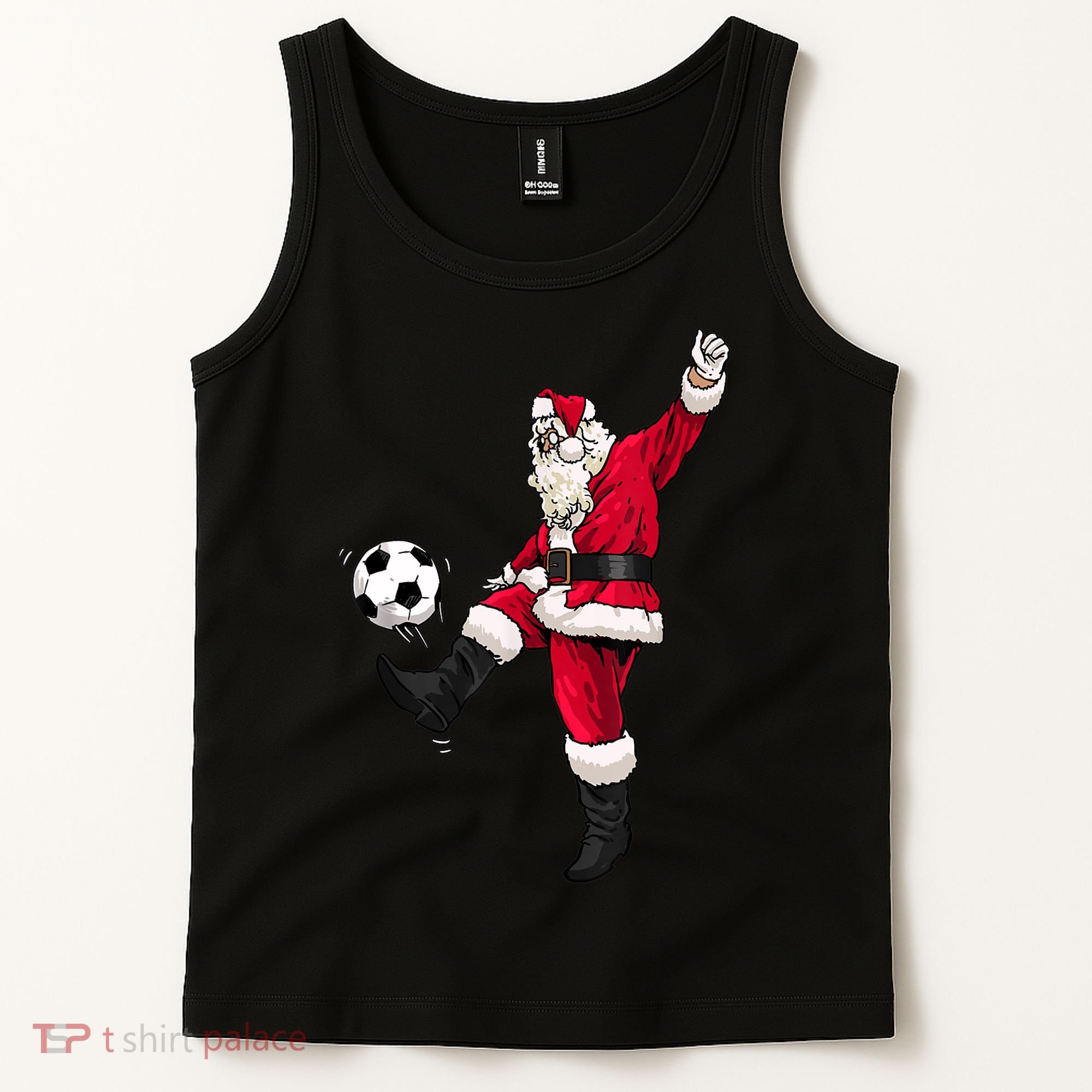 Christmas Santa Soccer Shirts Soccer Lover And Santa Lover TShirt Tank Top
