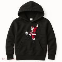 Christmas Santa Soccer Shirts Soccer Lover And Santa Lover TShirt Kids Hoodie thumb 0