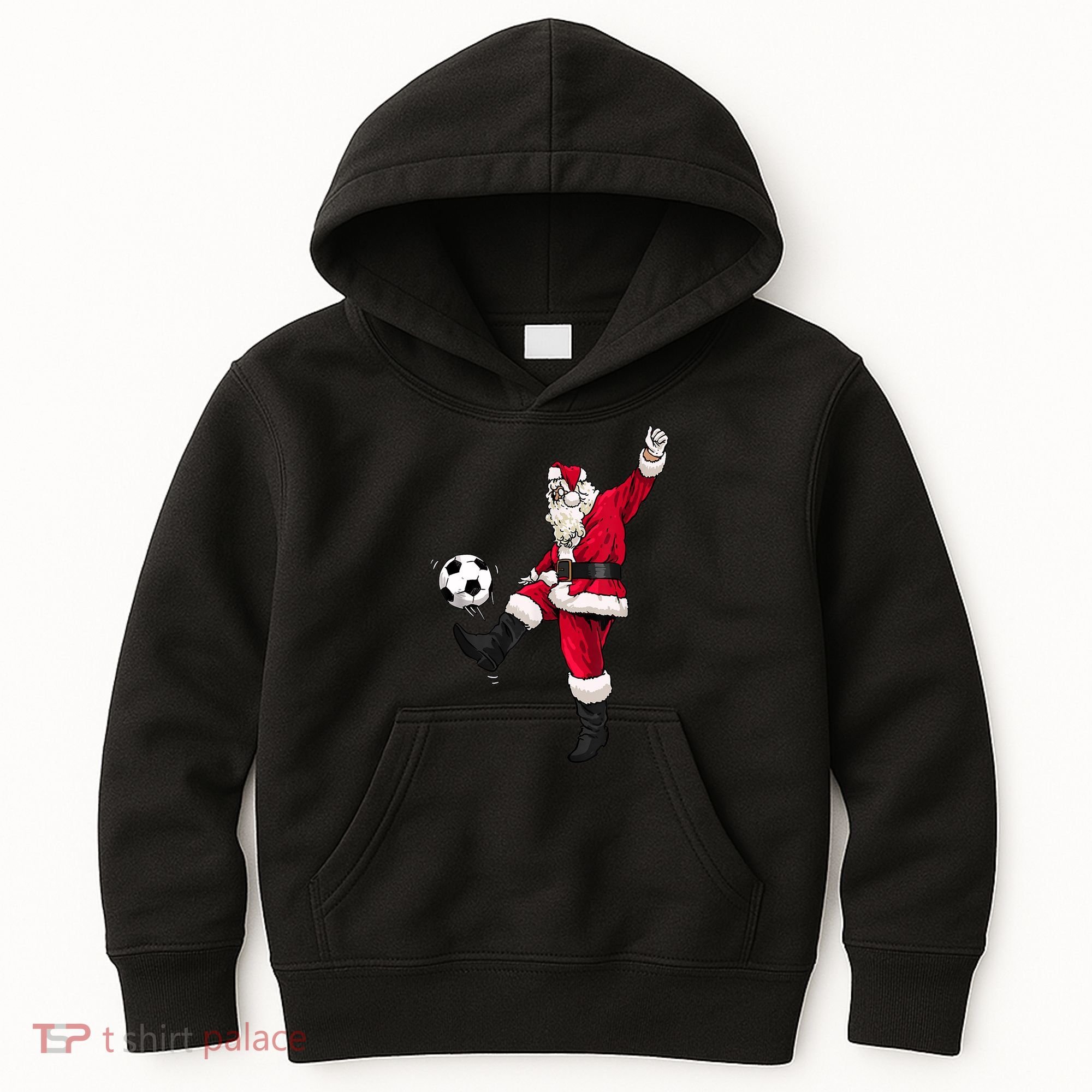 Christmas Santa Soccer Shirts Soccer Lover And Santa Lover TShirt Kids Hoodie
