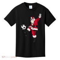 Christmas Santa Soccer Shirts Soccer Lover And Santa Lover TShirt Kids T-Shirt thumb 0