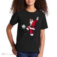 Christmas Santa Soccer Shirts Soccer Lover And Santa Lover TShirt Kids T-Shirt thumb 2