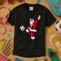 Christmas Santa Soccer Shirts Soccer Lover And Santa Lover TShirt Kids T-Shirt thumb 3