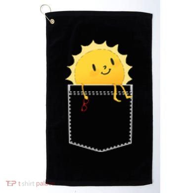 Cool Sunshine Sunny Pocket Design Golf Towel