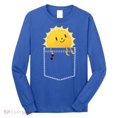 Cool Sunshine Sunny Pocket Design Long Sleeve Shirt