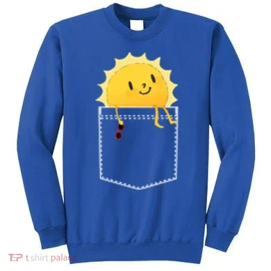 Cool Sunshine Sunny Pocket Design Sweatshirt