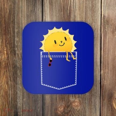 Cool Sunshine Sunny Pocket Design Coaster