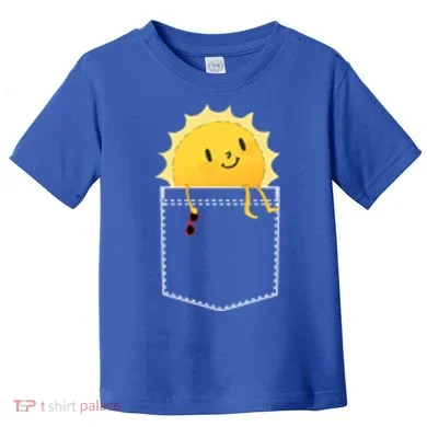 Cool Sunshine Sunny Pocket Design Toddler T-Shirt