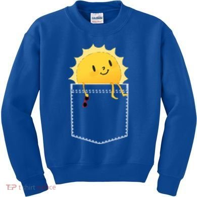 Cool Sunshine Sunny Pocket Design Kids Sweatshirt