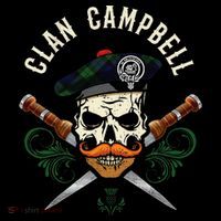 Campbell Surname Scottish Clan Skull Tam Dirks Tartan Badge Long Sleeve Shirt thumb 2