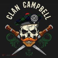 Campbell Surname Scottish Clan Skull Tam Dirks Tartan Badge Backpack thumb 2