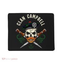 Campbell Surname Scottish Clan Skull Tam Dirks Tartan Badge Mousepad thumb 0