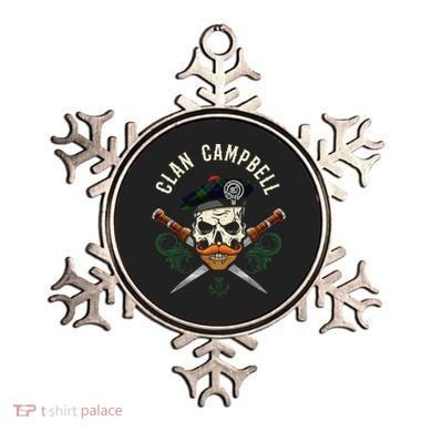 Campbell Surname Scottish Clan Skull Tam Dirks Tartan Badge Ornament