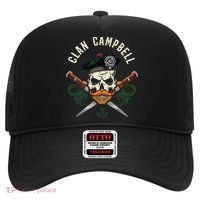 Campbell Surname Scottish Clan Skull Tam Dirks Tartan Badge Hat thumb 0