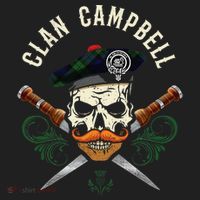 Campbell Surname Scottish Clan Skull Tam Dirks Tartan Badge Hat thumb 2