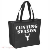 Cunting Season Shirt Funny Hunting Deer Season Tote Bag thumb 2