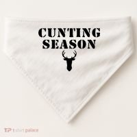 Cunting Season Shirt Funny Hunting Deer Season USA-Made Doggie Bandana thumb 0