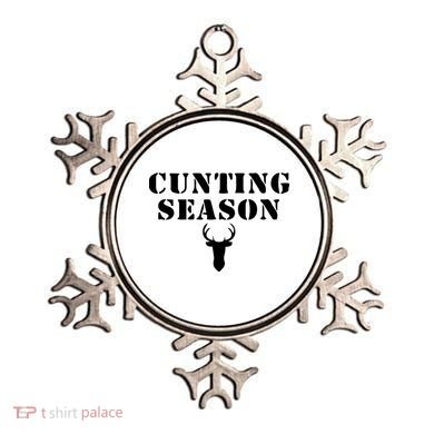 Cunting Season Shirt Funny Hunting Deer Season Ornament