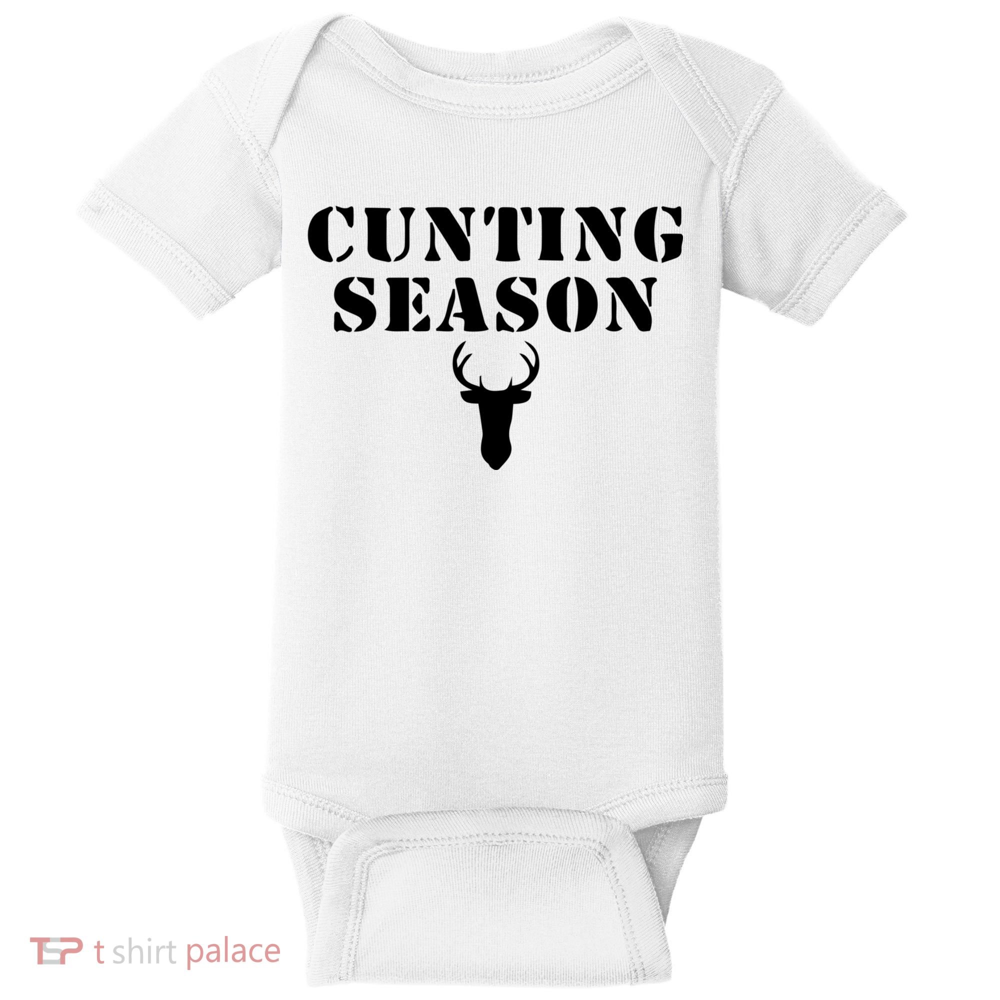 Cunting Season Shirt Funny Hunting Deer Season Baby Bodysuit