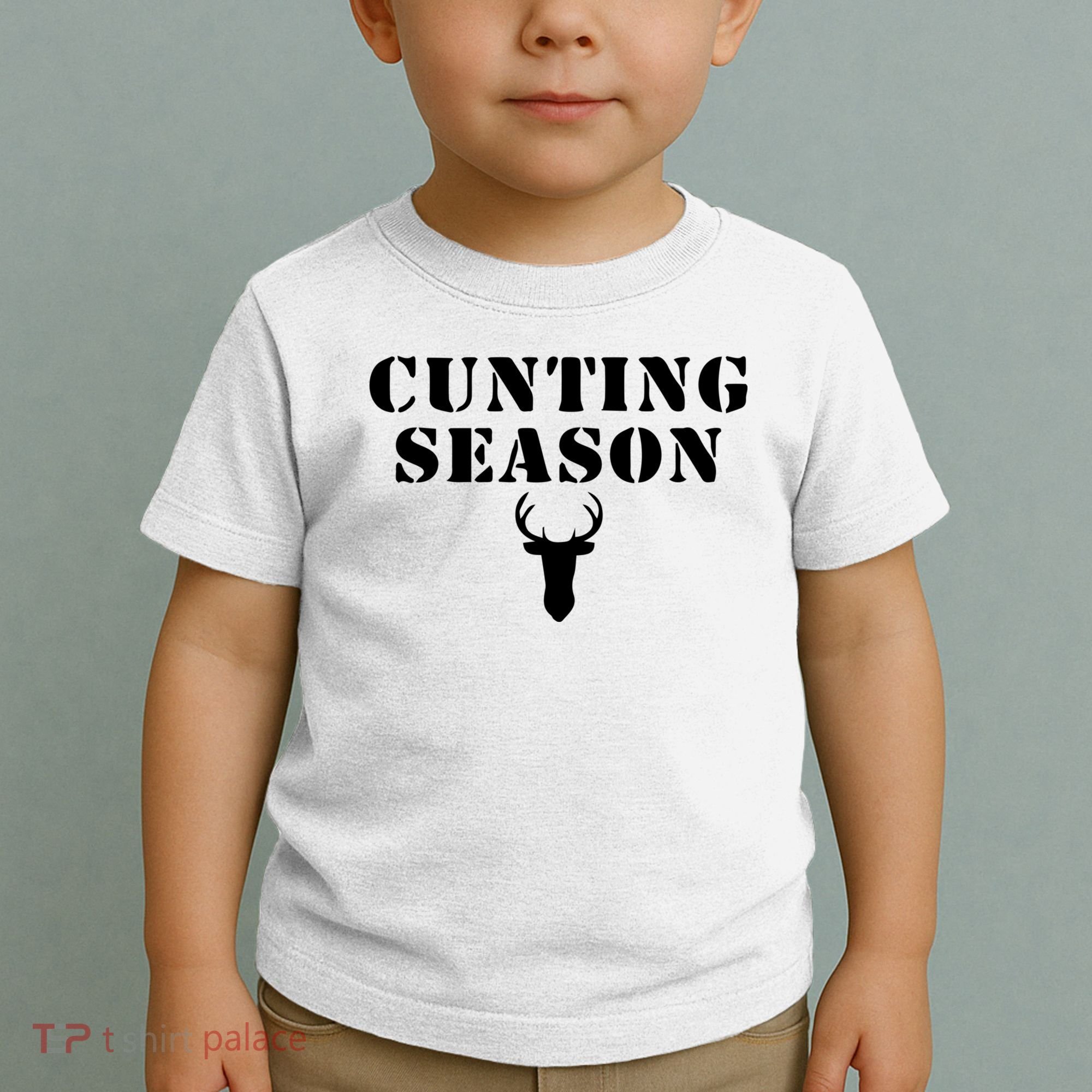 Cunting Season Shirt Funny Hunting Deer Season Toddler T-Shirt
