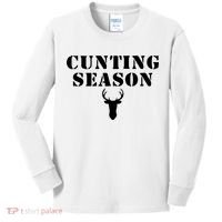 Cunting Season Shirt Funny Hunting Deer Season Kids Long Sleeve Shirt thumb 0