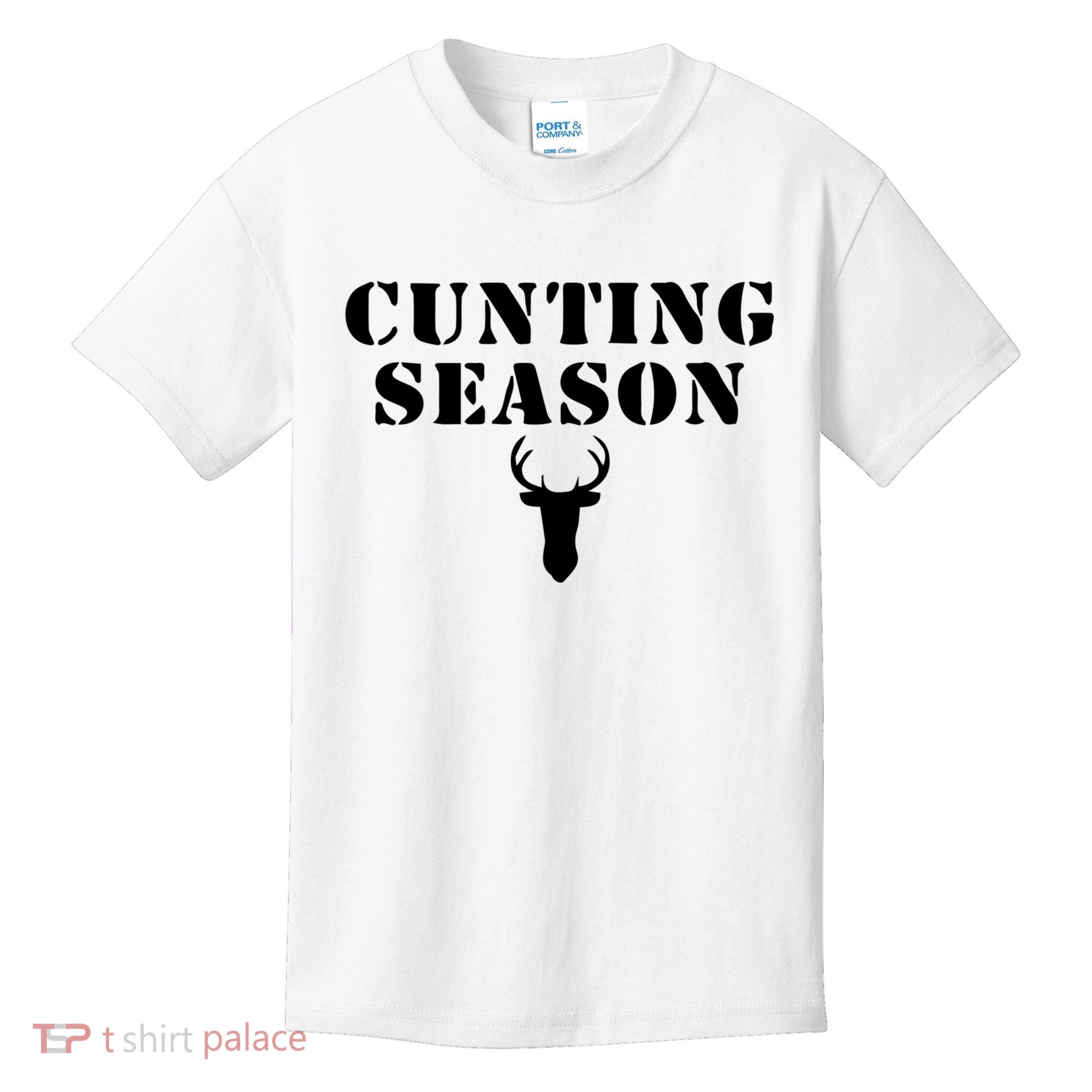 Cunting Season Shirt Funny Hunting Deer Season Kids T-Shirt