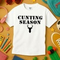 Cunting Season Shirt Funny Hunting Deer Season Kids T-Shirt thumb 3