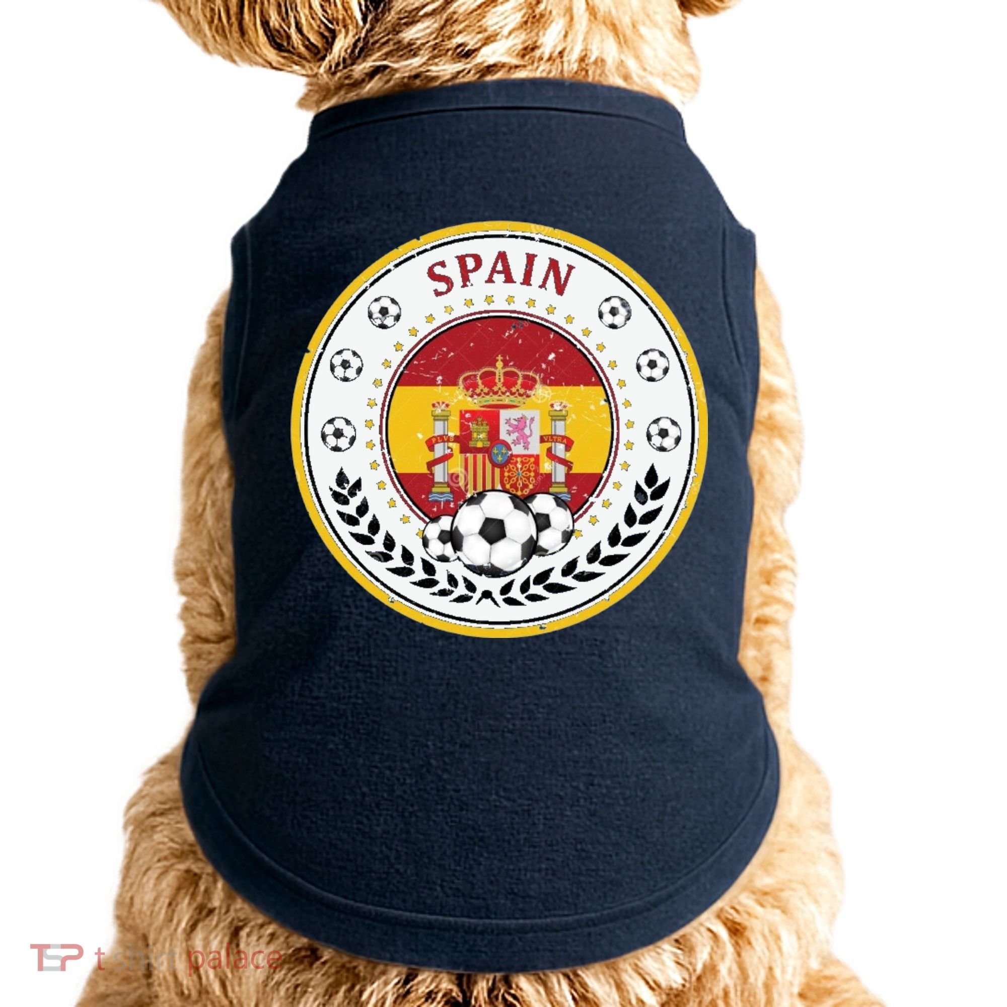 Cool Spain Soccer Logo Doggie Tank