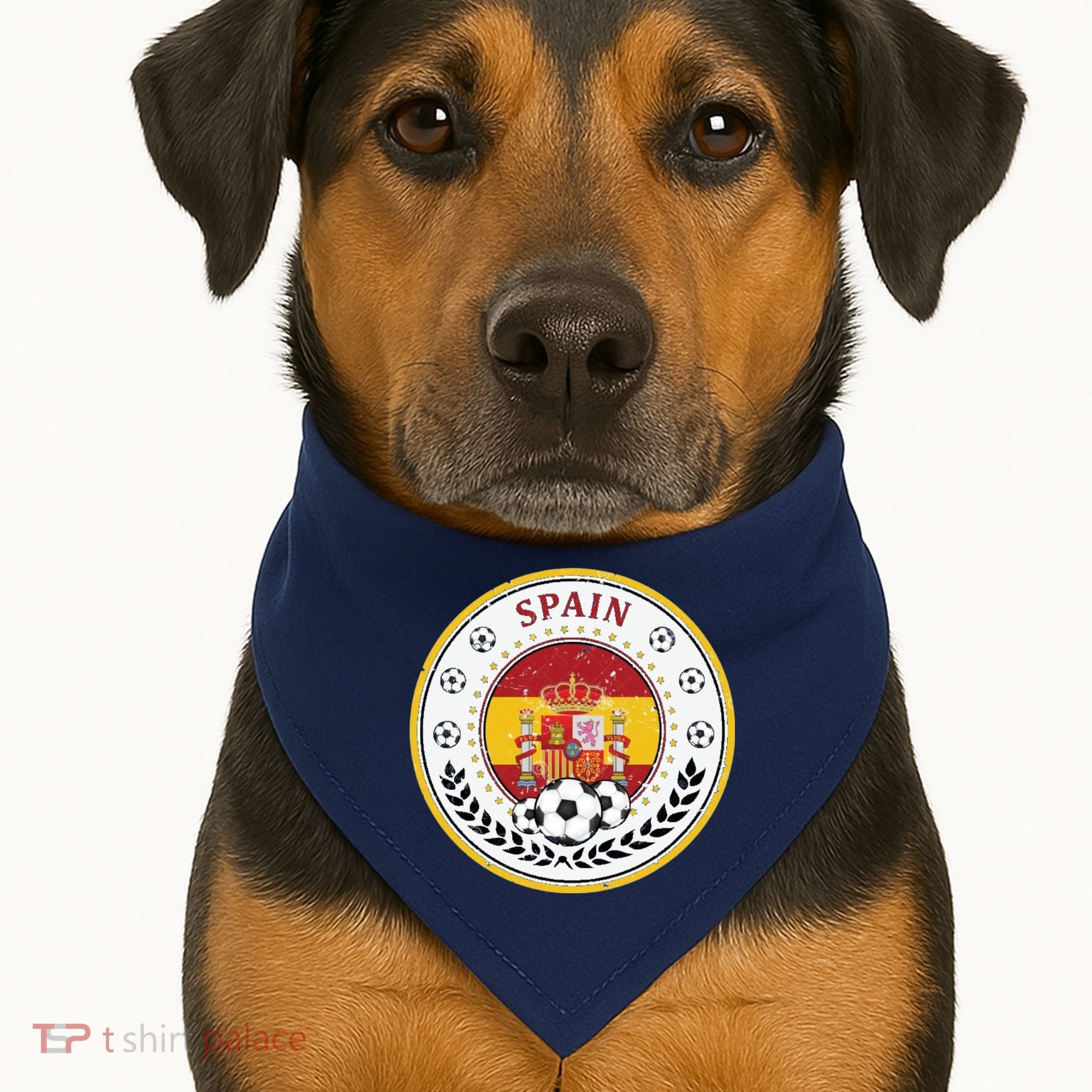 Cool Spain Soccer Logo USA-Made Doggie Bandana