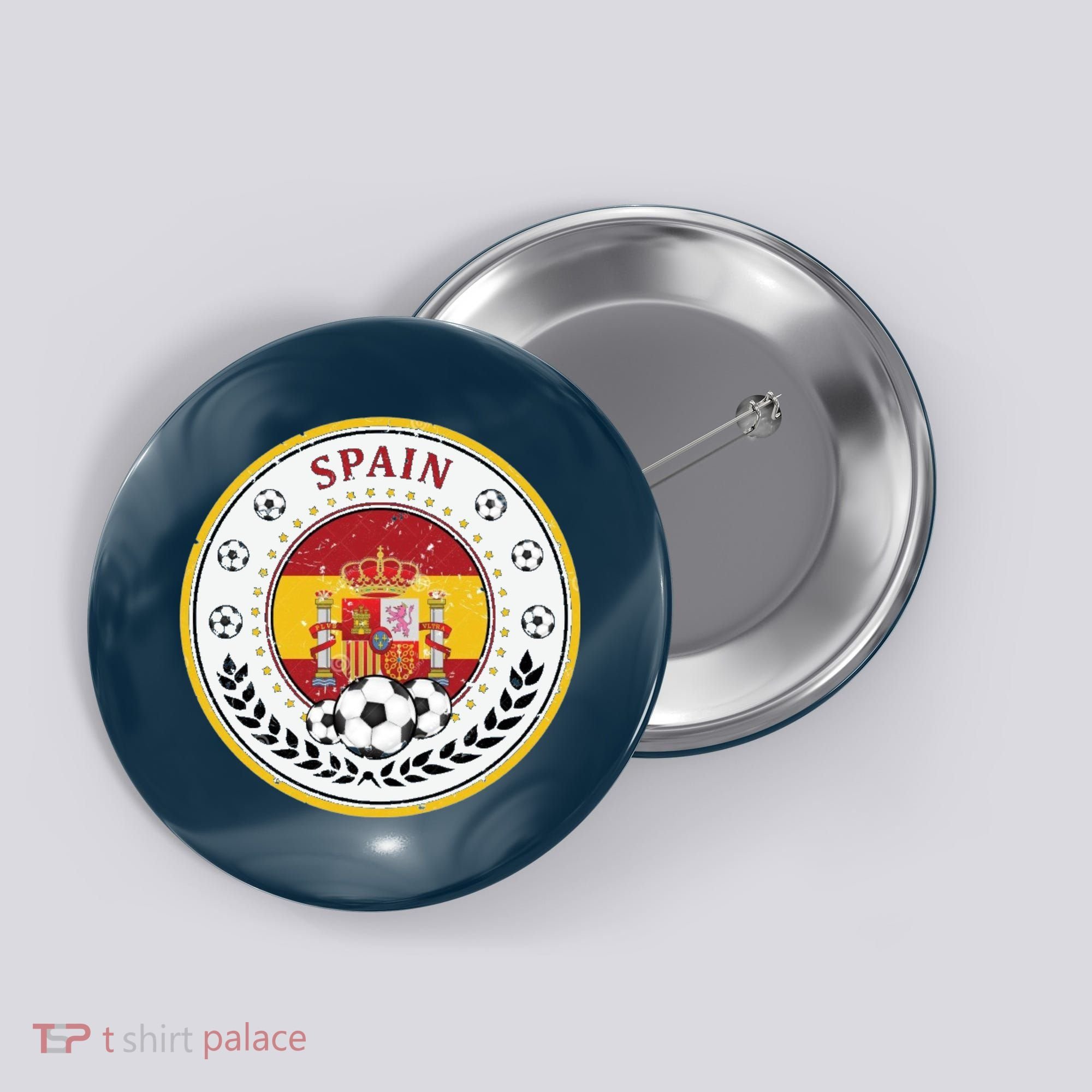Cool Spain Soccer Logo Button
