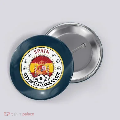 Cool Spain Soccer Logo Button