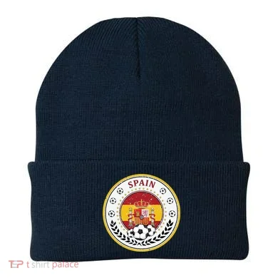 Cool Spain Soccer Logo Beanie
