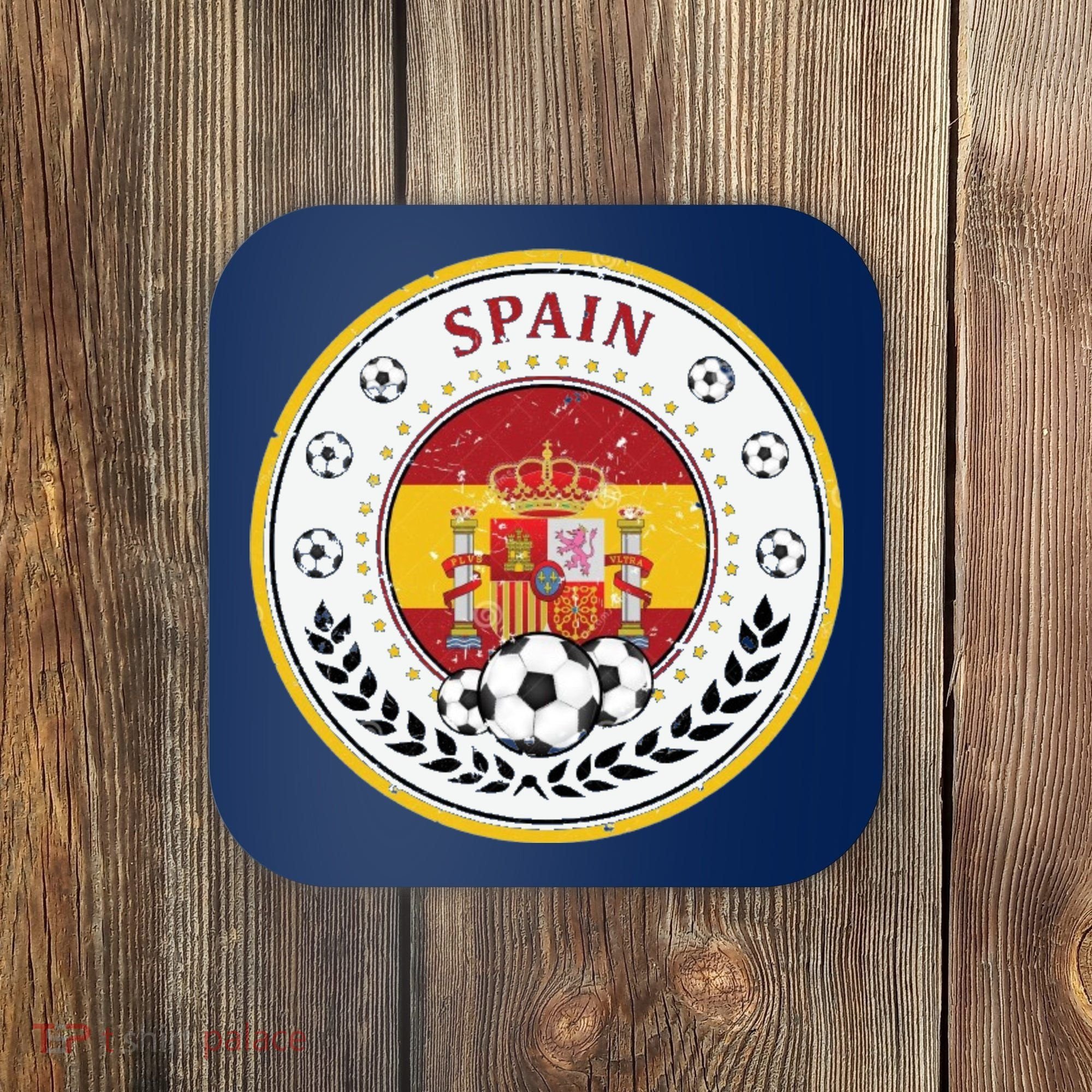 Cool Spain Soccer Logo Coaster