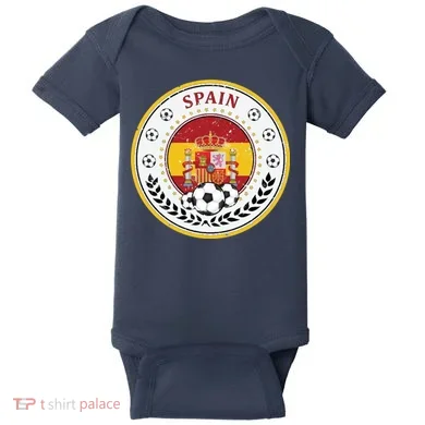 Cool Spain Soccer Logo Baby Bodysuit