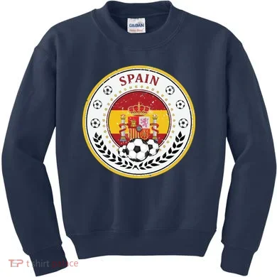Cool Spain Soccer Logo Kids Sweatshirt