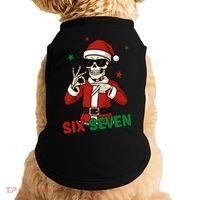 Christmas Six Seven Skeleton Santa 67 Meme Xmas Doggie Tank thumb 0