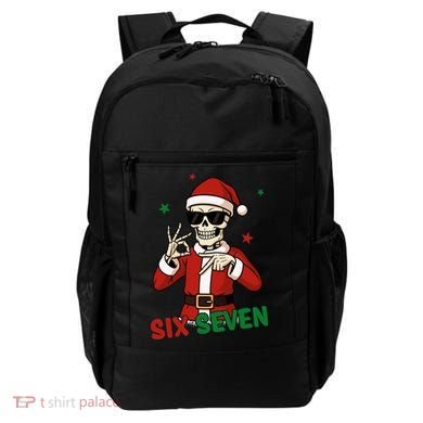 Christmas Six Seven Skeleton Santa 67 Meme Xmas Backpack