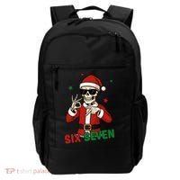 Christmas Six Seven Skeleton Santa 67 Meme Xmas Backpack thumb 0