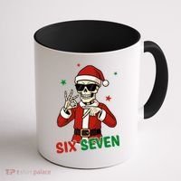 Christmas Six Seven Skeleton Santa 67 Meme Xmas Coffee Mug thumb 1