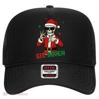 Christmas Six Seven Skeleton Santa 67 Meme Xmas Hat thumb 0