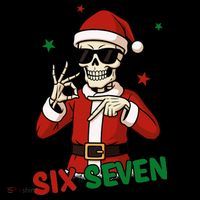 Christmas Six Seven Skeleton Santa 67 Meme Xmas Women's T-Shirt thumb 6