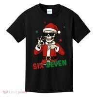 Christmas Six Seven Skeleton Santa 67 Meme Xmas Kids T-Shirt thumb 0