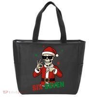 Christmas Six Seven Skeleton Santa 67 Meme Xmas Tote Bag thumb 0