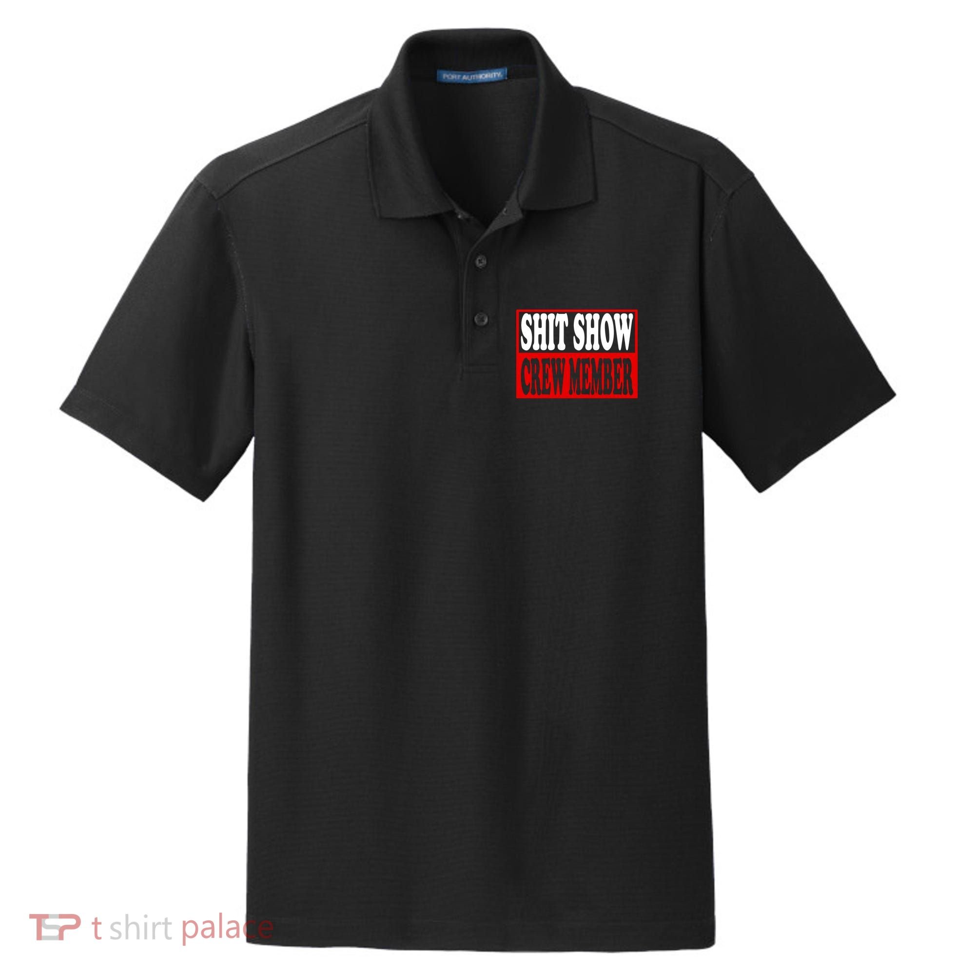 Cool Shit Show Crew Member For Adults Dry Zone Grid Polo