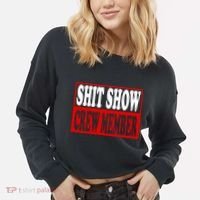 Cool Shit Show Crew Member For Adults Cropped Pullover Crew thumb 2